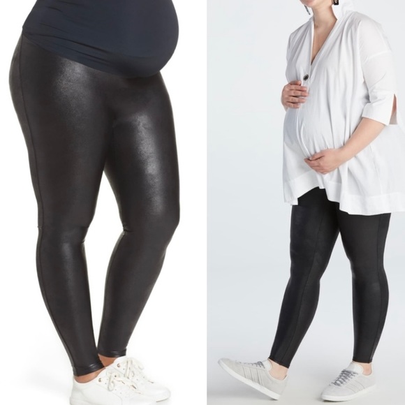 Spanx Mama Faux Leather Leggings 